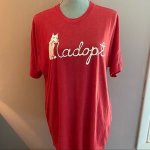 NWOT Dog rescue tee Adopt!